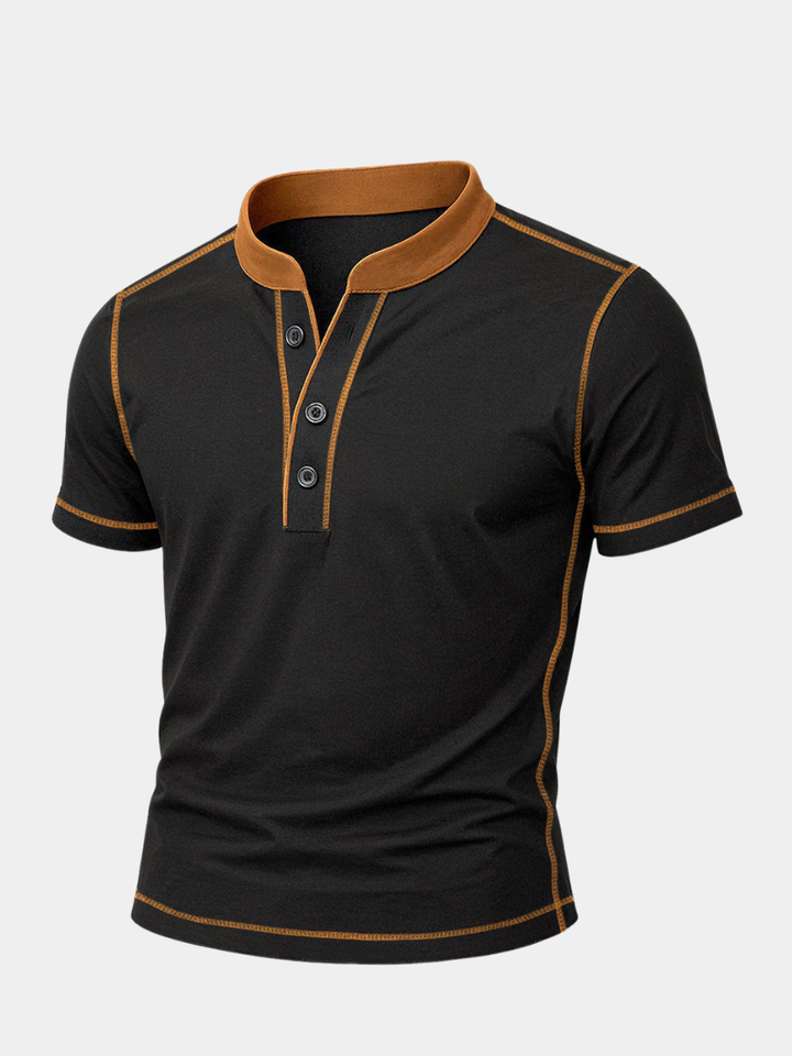 OLIVIER | HENLEY-SHIRT MIT EMBER-DETAIL