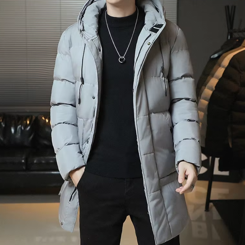 Lange und elegante Winterjacke