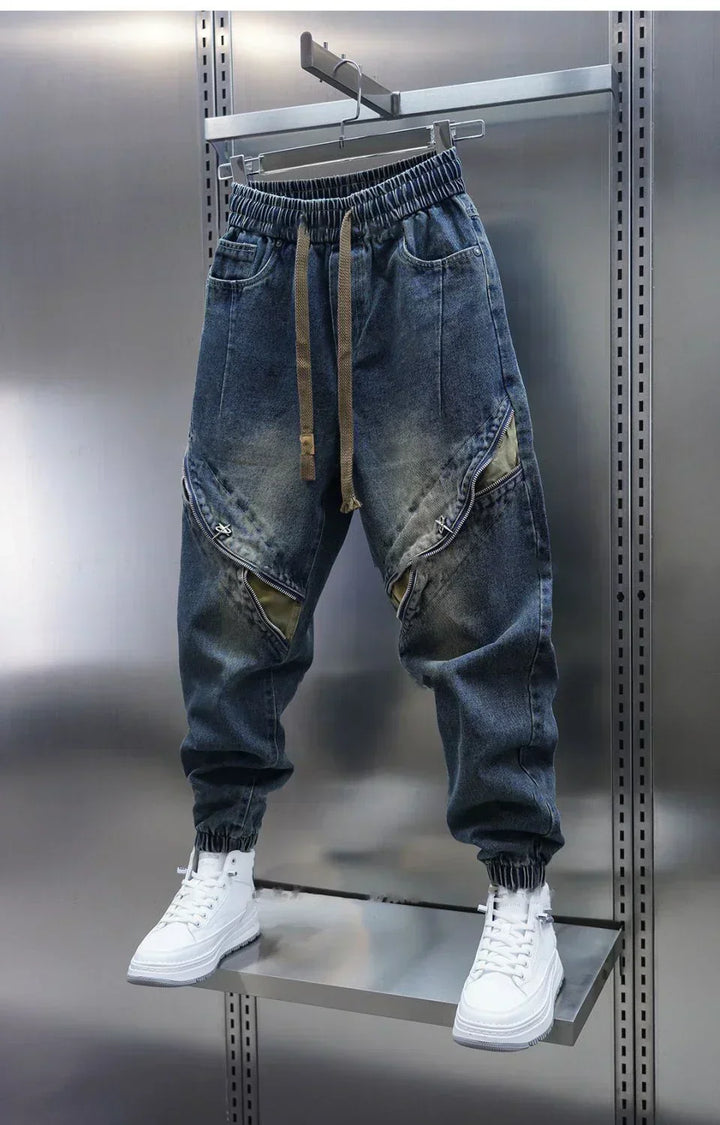 Laurent™ | Baggy-Jeans mit Gürtel