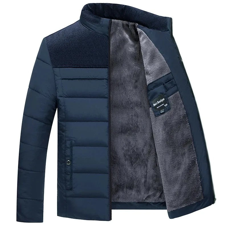 Elegante gesteppte Fleecejacke