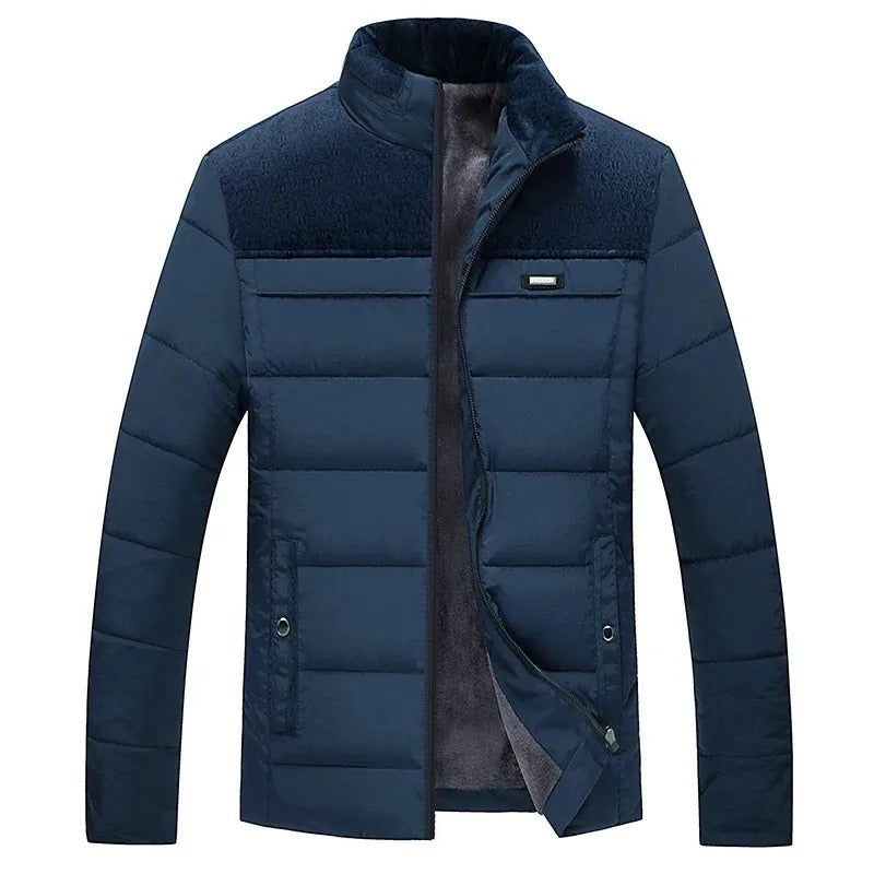 Elegante gesteppte Fleecejacke